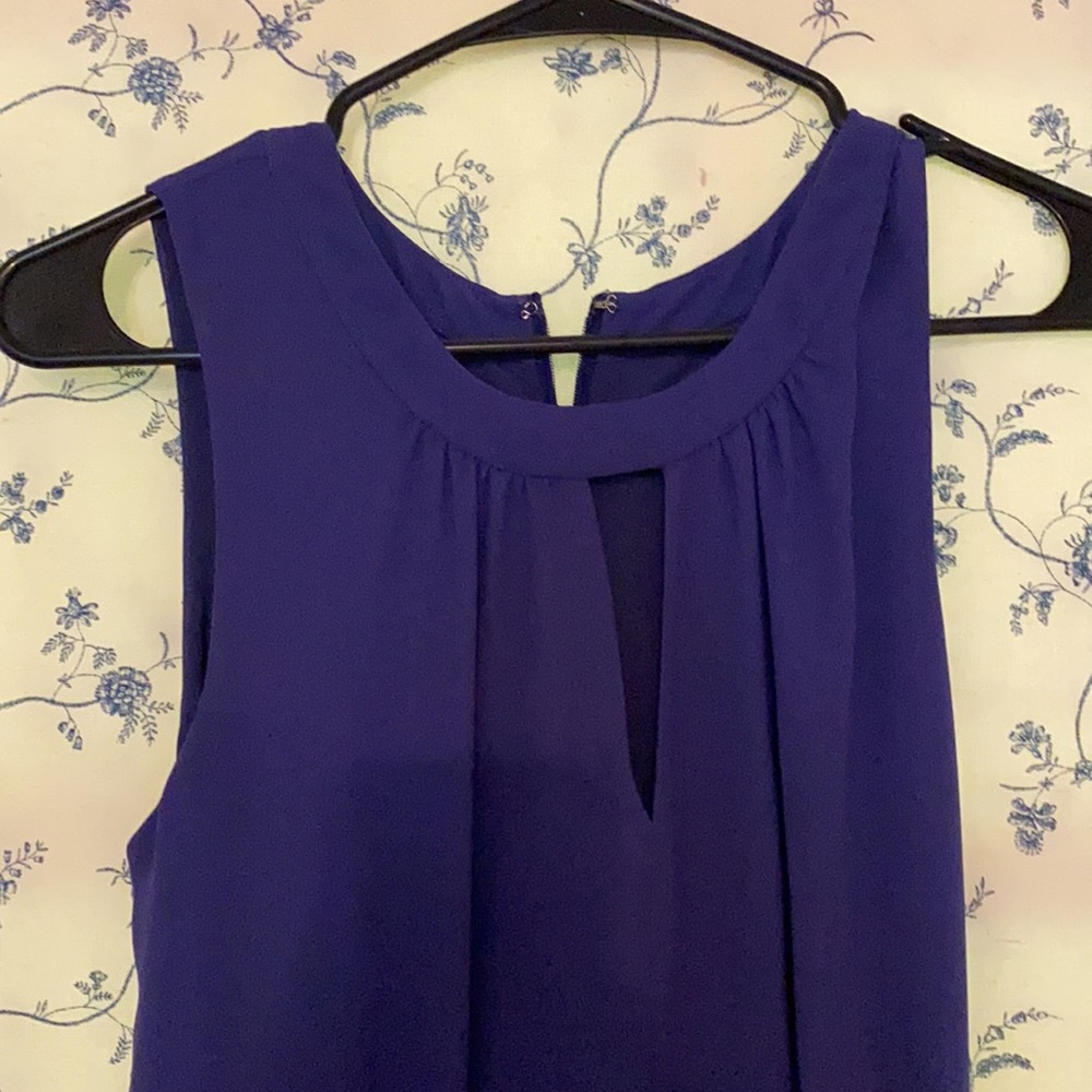 Purple keyhole midi dress size 6